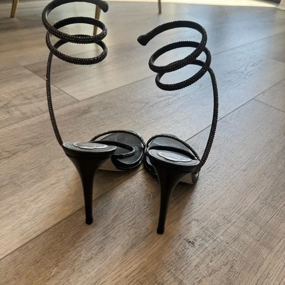 Rene Caovilla Cleo Black Sandal 105 - Picture 7 of 9